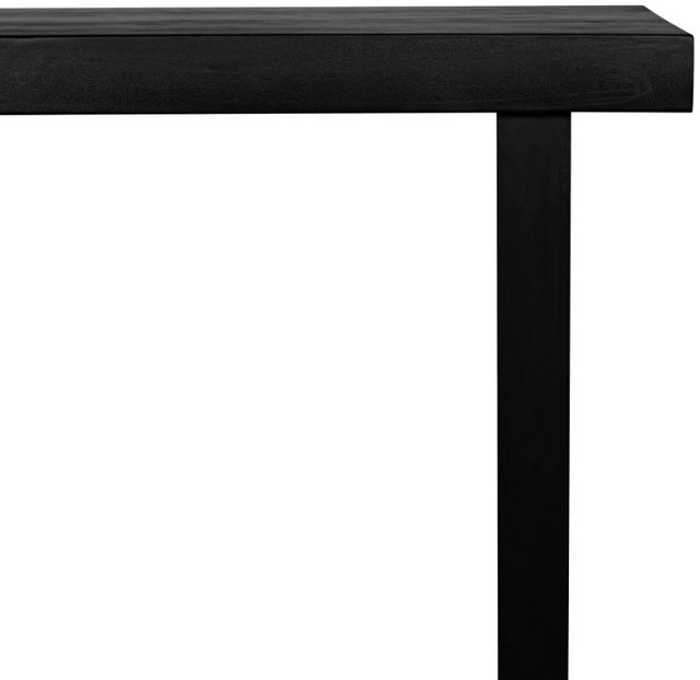 Moe’s Home Collection Jedrik Grey Small Concrete Outdoor Dining Table with Black Metal Legs-3