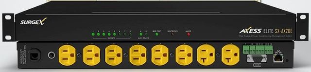 SurgeX® Axess™ Elite Black 8 Outlet Power Conditioner