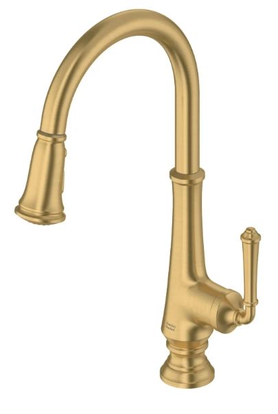 American Standard Delancey® Brushed Cool Sunrise Single-Handle Pull-Down Dual Spray Function Kitchen Faucet-2