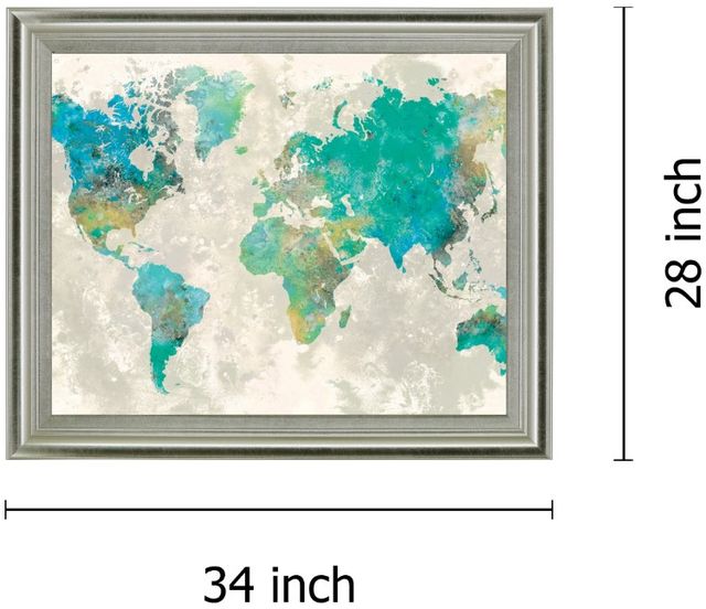 Classy Living Aqua Atlas Wall Art-1