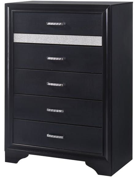 Coaster® Miranda 5-Piece Black Twin Storage Bedroom Set-3