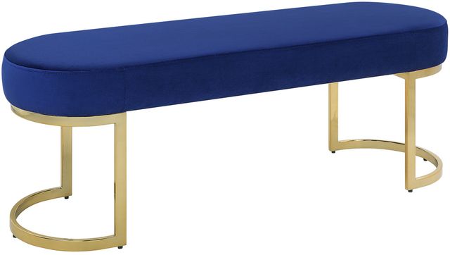 Mazin Furniture Betto Navy Accent Bench-1