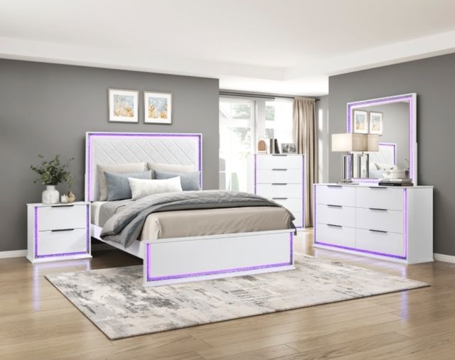 Homelegance® Lumin White Nightstand-1