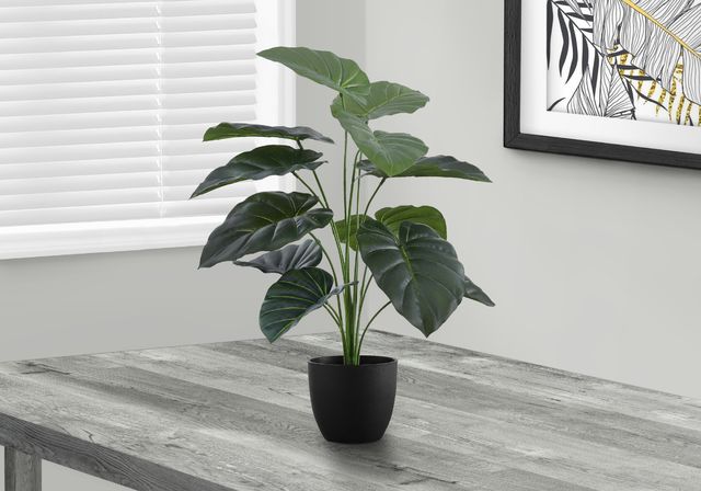 Monarch Specialties Inc. Green/Black 24" Tall Artificial Potted Alocasia-3