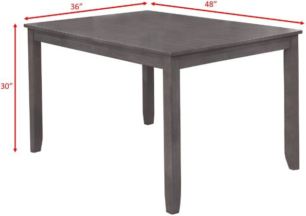Crown Mark Henderson 5-Piece Grey Dining Table Set-3