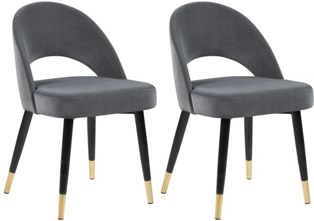 Coaster® Lindsey 2-Piece Grey Arched Back Upholstered Side Chairs-0