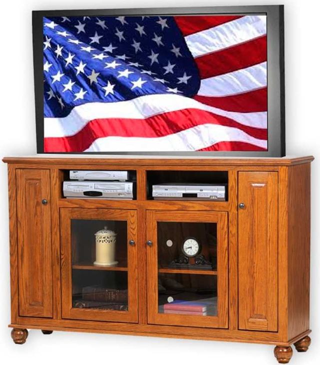 American Heartland Manufacturing Oak 68" Tall Deluxe TV Stand-1