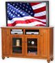 American Heartland Manufacturing Oak 68" Tall Deluxe TV Stand-1