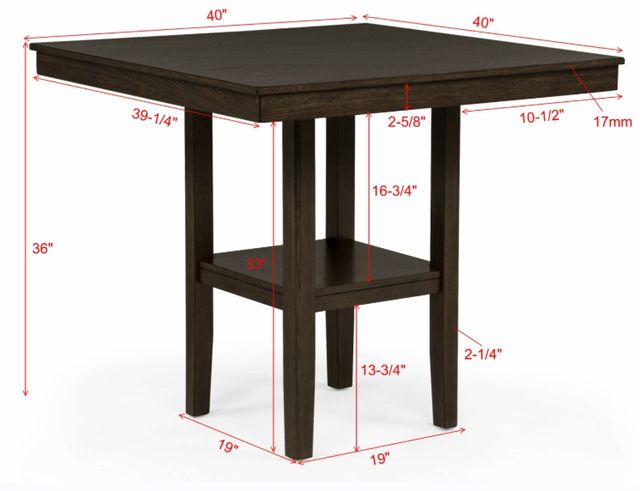 Crown Mark Lester 5-Piece Brown/White Counter Dining Set-2