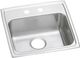Elkay Lustertone® Classic Lustrous Satin 19" x 18" x 5" 2-Hole Single Bowl Drop-In ADA Sink-0