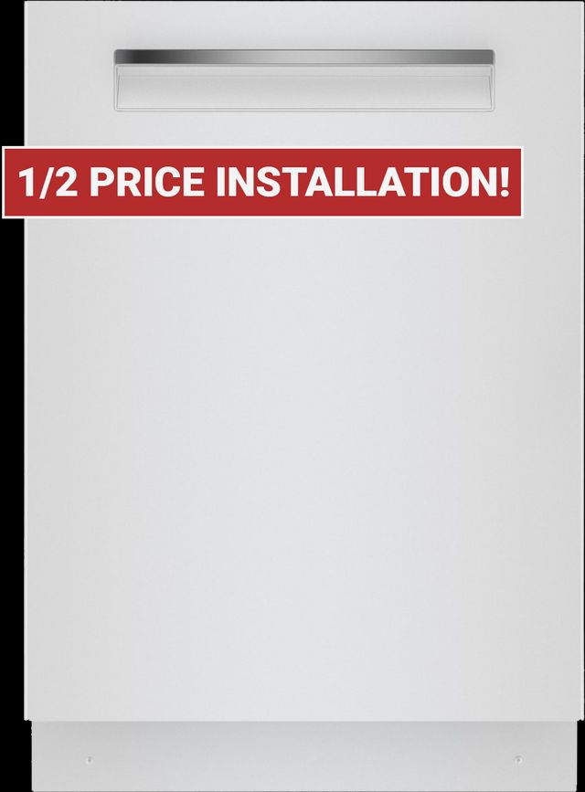 Bosch® 500 Series 24" White Top Control Built In Dishwasher WITH HALF PRICE INSTALLATION! ($90 VALUE)