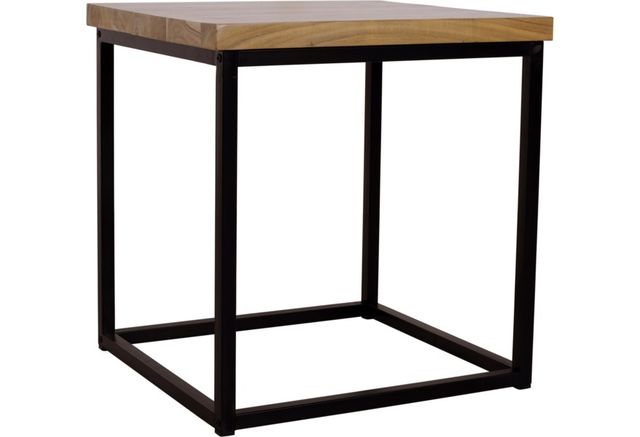 Jofran Inc. Ames Natural End Table with Black Base-0
