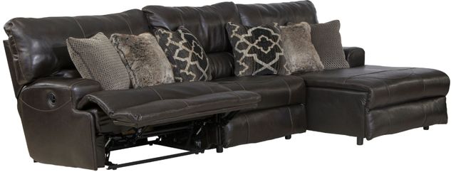 Catnapper® Como 3-Piece Chocolate Right Arm Facing Manual Reclining Sectional-1