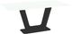 Amisco Customizable Amelia 72" Rectangular Dining Table with 0.5" White Glass Top-0