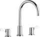 Elkay Chrome 8" Centerset Concealed Deck Mount Faucet with Arc Spout and 2.63" Lever Handles-0