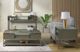 Riverside Furniture Hyde Glass Top Console Table with Caviar Base-1