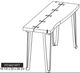 International Furniture Direct Walnut Reddish Brown Sofa Table with Black Base-2