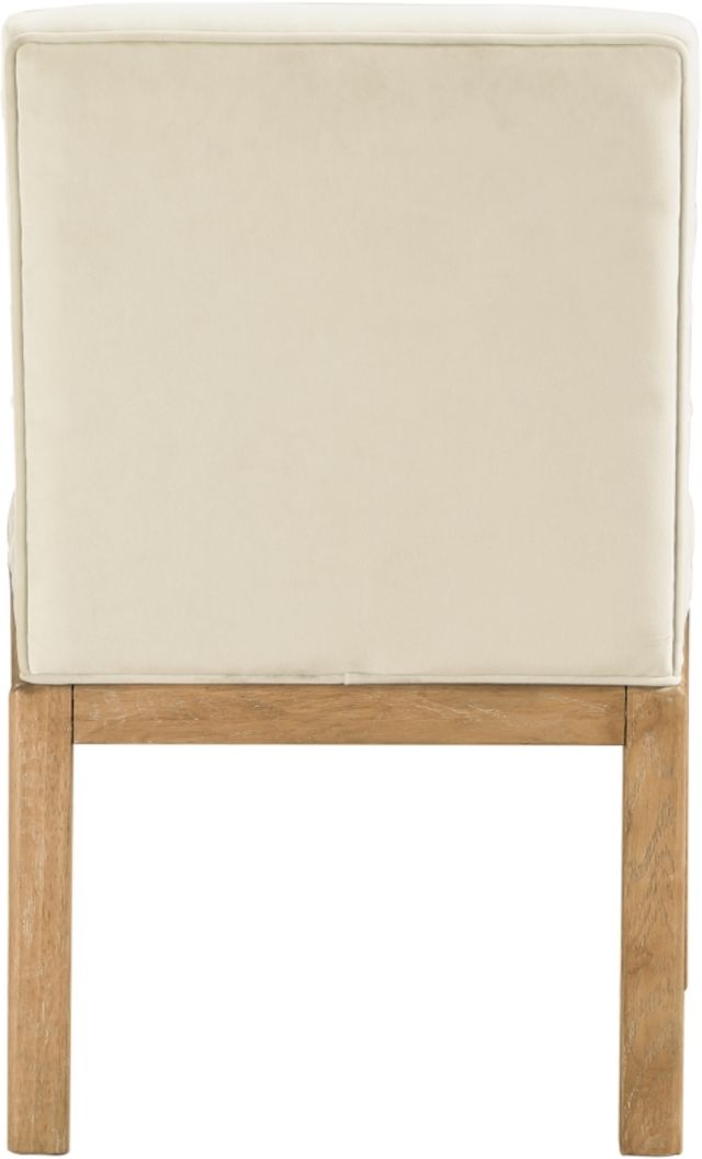 Meridian Furniture Evelyn Cream/Natural Velvet Upholstered Side Chair-3