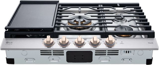 LG Studio 30" Essence White Gas Cooktop-2