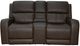 Flexsteel® Hayley Burnt Umber Power Reclining Loveseat with Console and Power Headrest-1