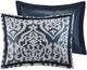 Olliix by Madison Park 8 Piece Navy Queen Odette Jacquard Comforter Set-4