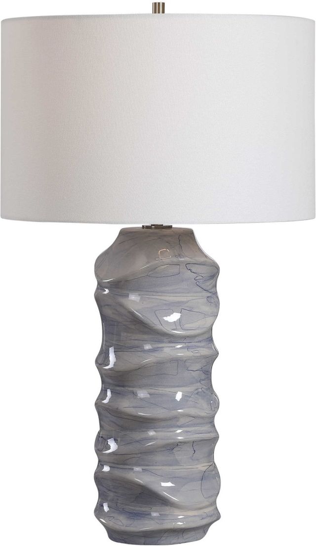 Uttermost® Waves Blue/White Table Lamp-0
