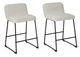 Signature Design by Ashley® Nerison 2-Piece Linen/Black Bar Stool Set-0