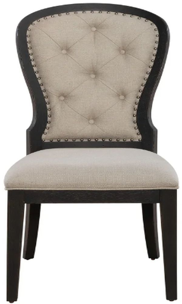 Liberty Furniture Americana Farmhouse Black/Truffle Upholstered Side Chair-3