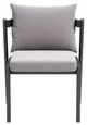 Zuo® Modern Horizon 2-Piece Gray Aluminum Fabric Outdoor Dining Chair Set-1