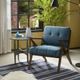 Olliix by INK+IVY Blue/Pecan Rocket Lounge Chair-4