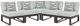 Signature Design by Ashley® Beachloft 5-Piece Black/Gray Aluminum/Fabric Outdoor Curved Sectional-0