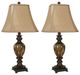 Nationwide Furniture Distributors Two Brown/Beige Lamps-0