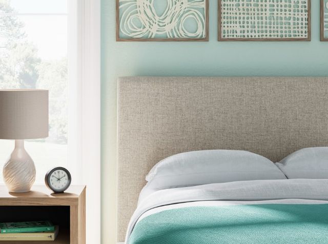 Signature Design by Ashley® Cielden Soft Gray Youth Full Upholstered Panel Bed-5