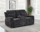 Coaster® Kennett Dark Gray Power Reclining Loveseat-1