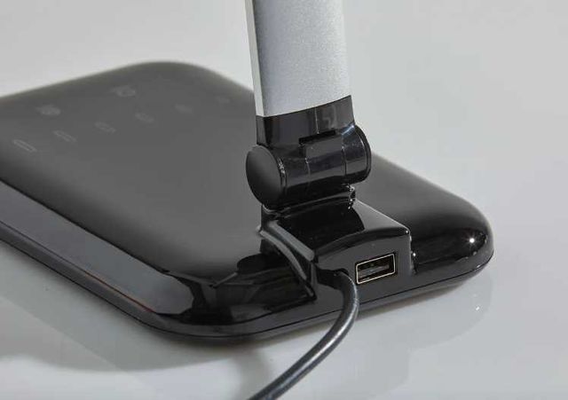 Adesso® Lennox Glossy Black LED Desk Lamp-2