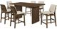 Coaster® Decker 7-Piece Cream/Walnut Rectangular Counter Dining Set-0