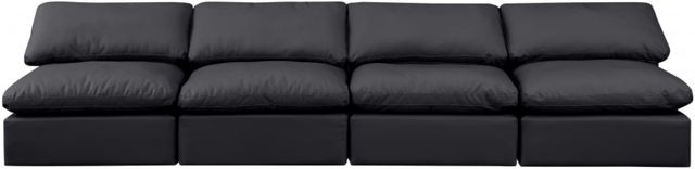 Meridian Furniture Indulge 4-Piece Black Sofa-2