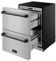Thor Kitchen® Gordon Ramsay 24" 5.4 Cu. Ft. Stainless Steel Outdoor Under-Counter Refrigerator with Black Handle-4