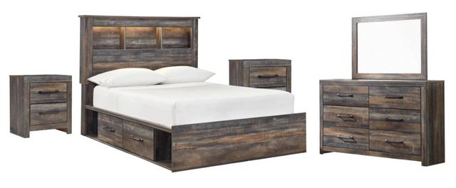 Signature Design by Ashley® Drystan 5-Piece Multi Full Bookcase Bed Set-0