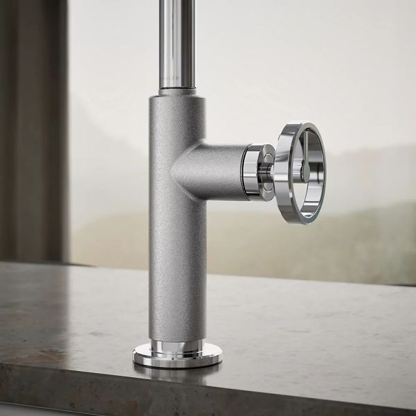 KOHLER® Billet® Polished Chrome Touchless Kitchen Sink Faucet with 2-Function Sprayhead and Single Round-Handle-4