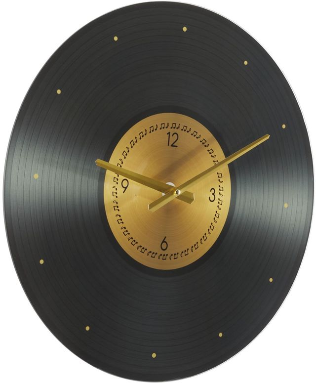 Deco Marche Black 20” Musical Notes Record Style Wall Clock-1