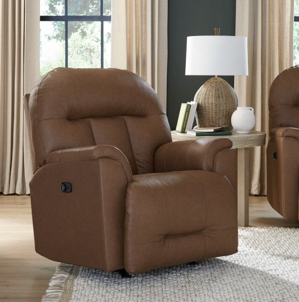 Best® Home Furnishings Customizable Suitably Leather Manual Rocker Recliner-1