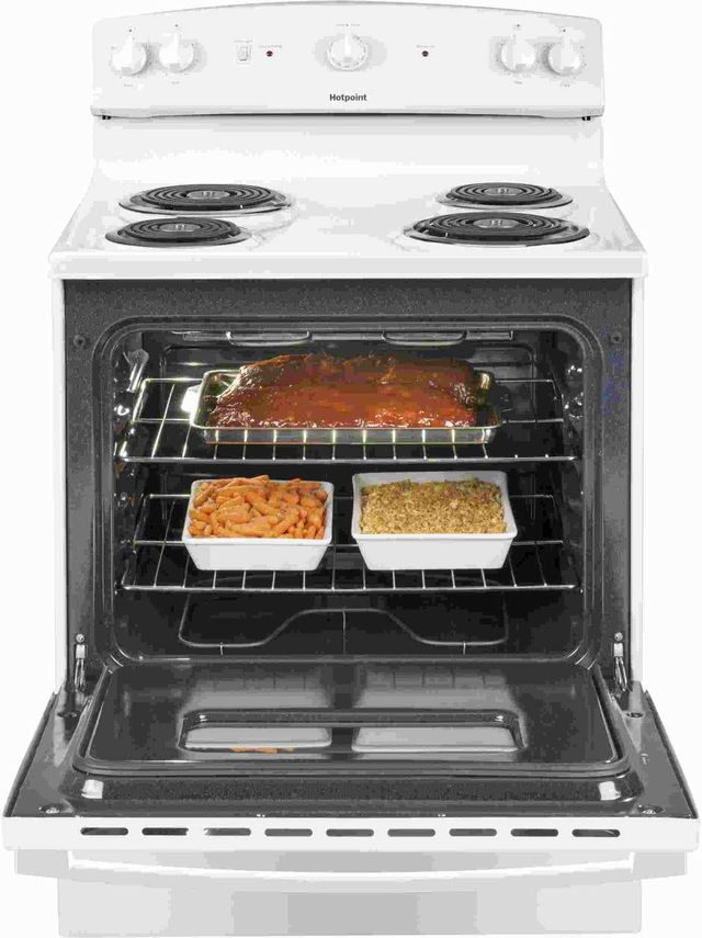 Hotpoint® 30" White Freestanding Electric Range-2