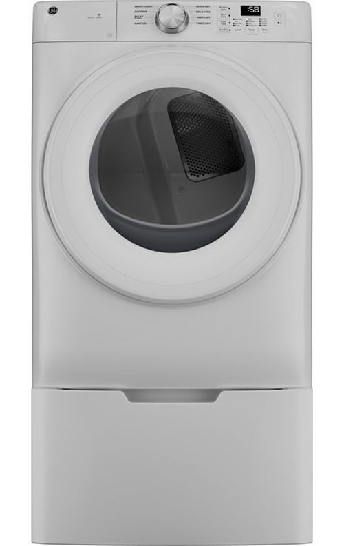 GE® SmartHQ™ 7.8 Cu. Ft. White Electric Dryer-4