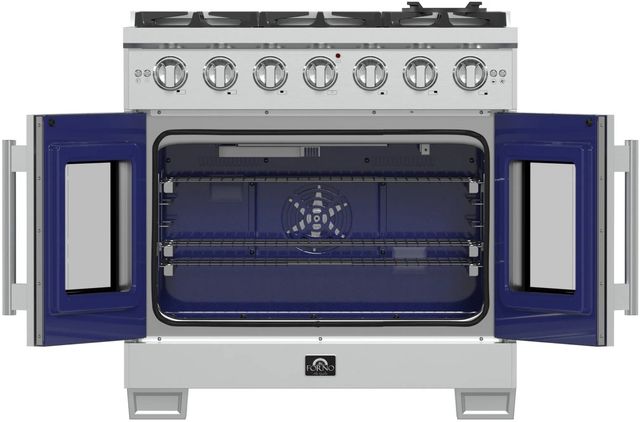 FORNO® Capriasca 36" Stainless Steel Pro Style Gas Range-1