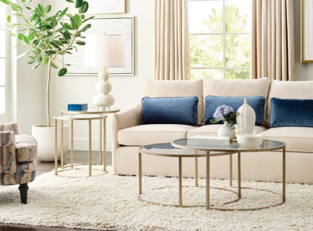 Hammary® Hidden Treasures Glass Top Abstract Nesting Coffee Table Set-1