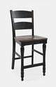 Jofran Inc. Madison County Vintage Black Ladderback Counter Stool-0