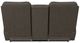 La-Z-Boy® Trouper Gray Leather Power Reclining Loveseat with Console and Headrest-4