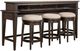 Liberty Furniture Mill Creek 4-Piece Cream/Peppercorn Bar Table Set-0