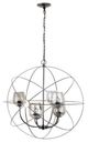 YHD Black Chrome 6-Light Chandelier-0
